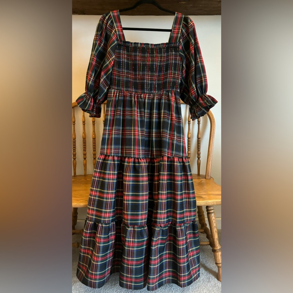 Aura, Women’s Tartan Dress, Size Large